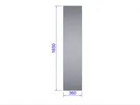 Sivulasi Gothic 43 cm muuri