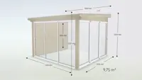 Lasiterassi pulpettikatolla Basic
