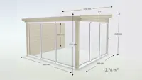 Lasiterassi pulpettikatolla Basic