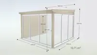 Lasiterassi pulpettikatolla Basic