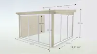 Lasiterassi pulpettikatolla Basic