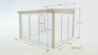 Lasiterassi pulpettikatolla Basic lasi