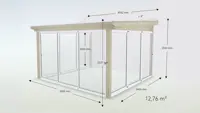 Lasiterassi pulpettikatolla Basic lasi