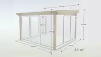 Lasiterassi pulpettikatolla Basic lasi