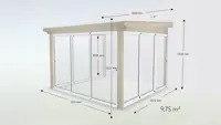 Lasiterassi pulpettikatolla Basic lasi