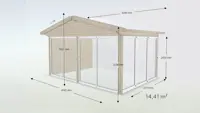 Lasiterassi Satulakatto Basic