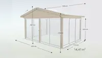 Lasiterassi Satulakatto Basic Lasi